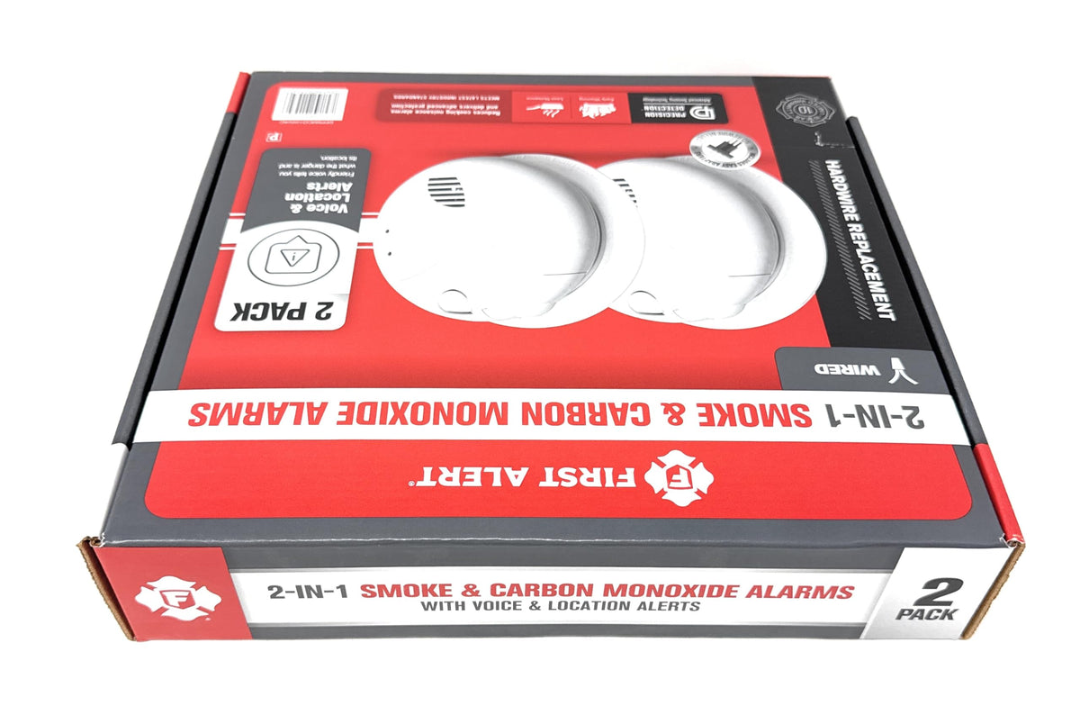 Combination Smoke & Carbon Monoxide Alarm, Hardwire Detector with Battery Backup, 2-Pack A768211