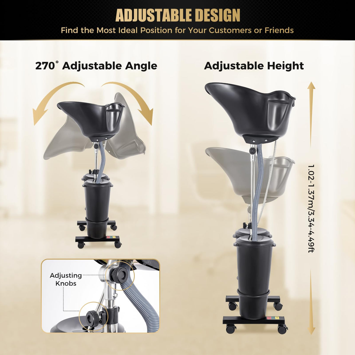 Portable Freestanding Upright Shampoo Basin M716