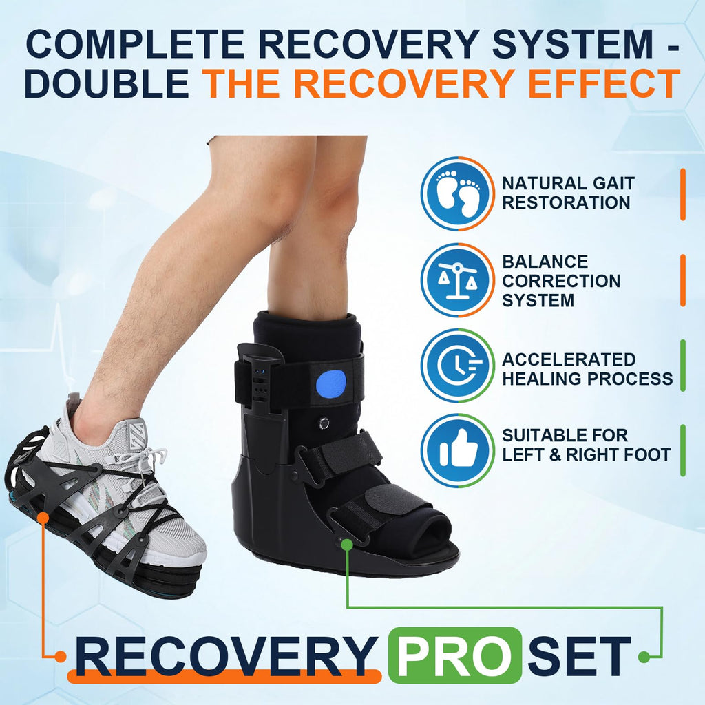 Inflatable Air Cam Walker Fracture Boot with Adjustable Shoe Lift Q1588