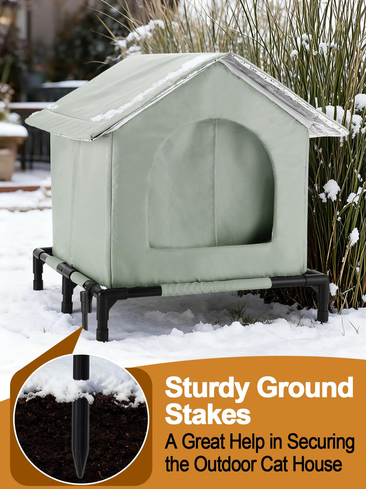 Weatherproof Outdoor Cat House J9622