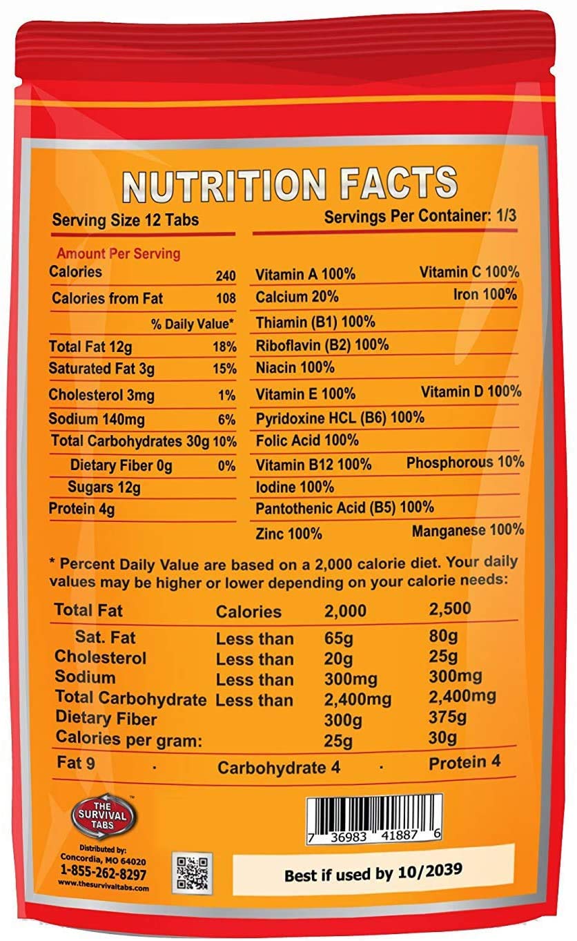 Chocolate High-Protein Survival Tabs K522193