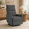 Dark Gray Swivel Rocker Recliner Chair W672