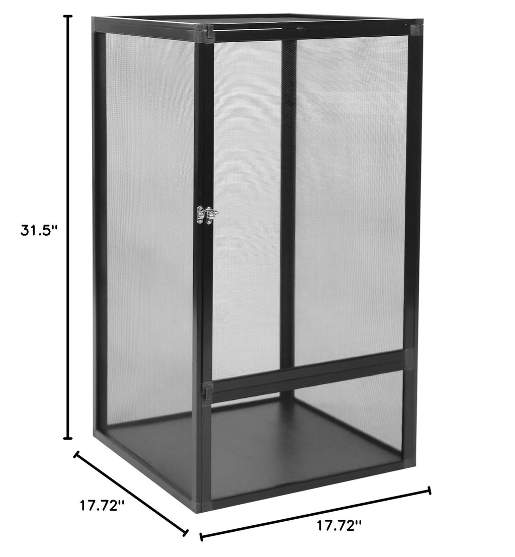 17.7x17.7x31.5 inch Aluminum Alloy Mesh Reptile Terrarium Q615688
