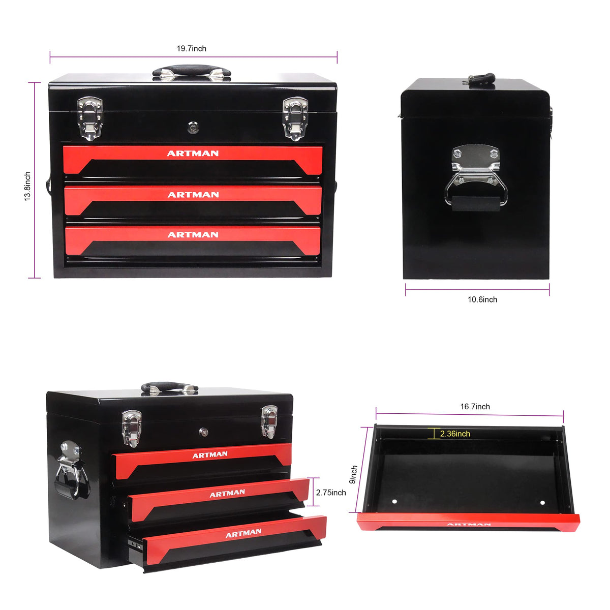 439-Piece Mechanic Tool Set in 3-Drawer Steel Box W3932