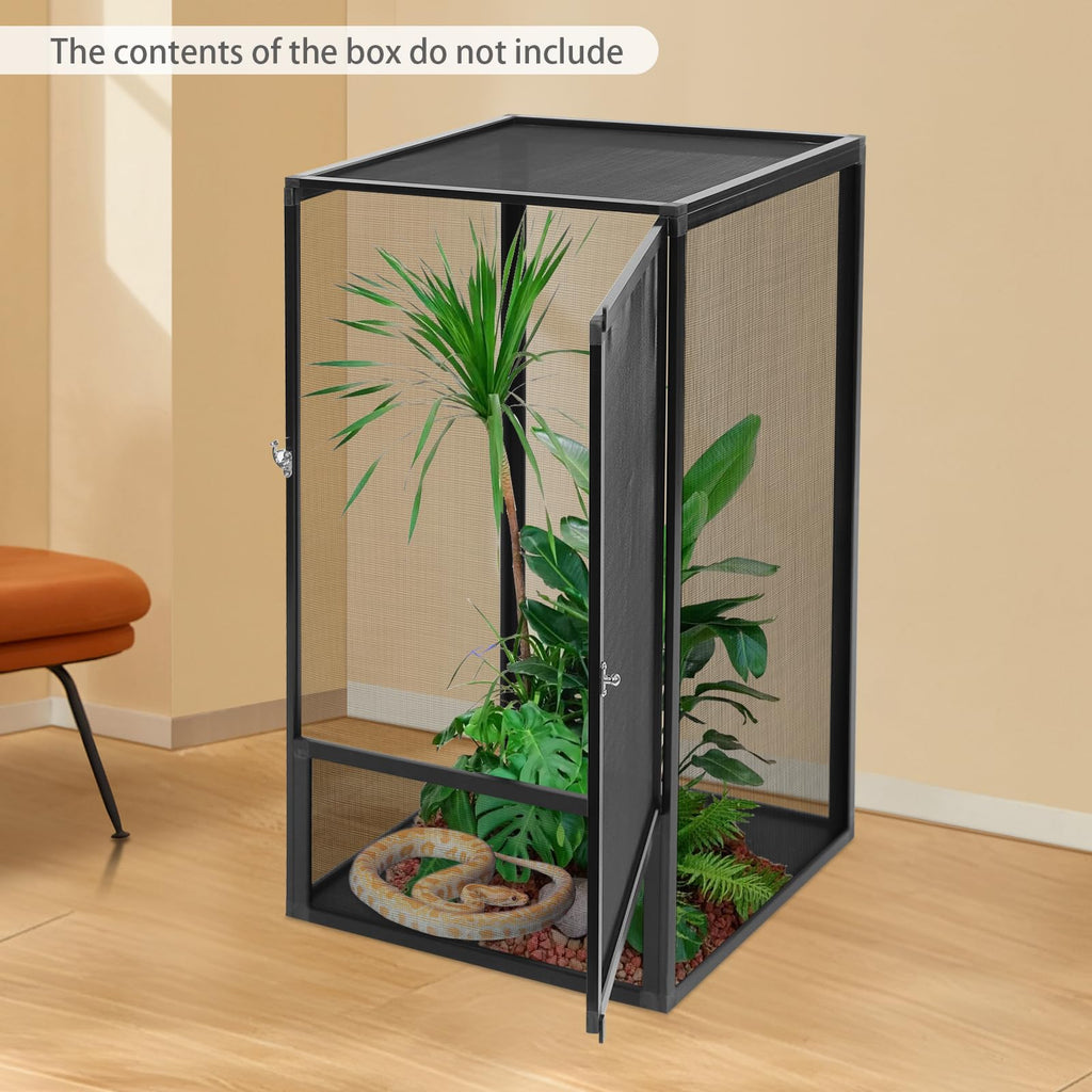 17.7x17.7x31.5 inch Aluminum Alloy Mesh Reptile Terrarium Q615688