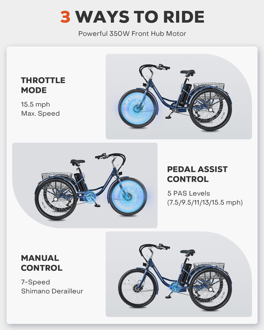 Electric Trike 7 Speed H77726