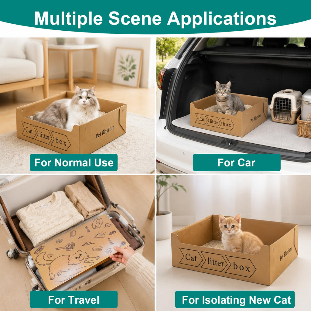 Disposable Cat Litter Box 3 Pack Q3020