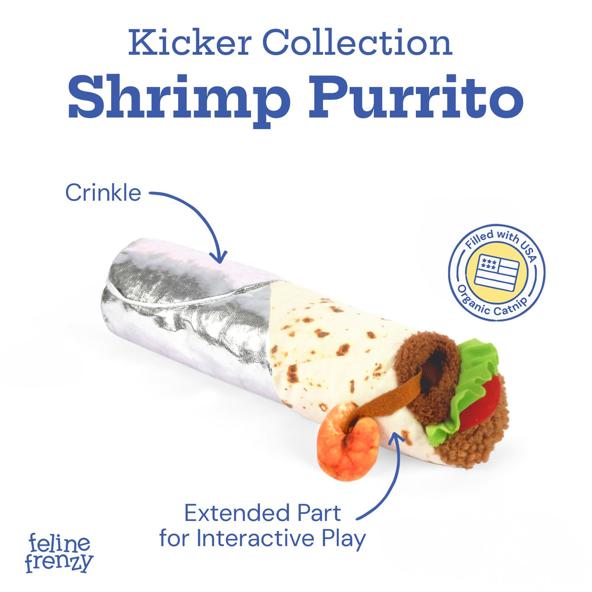 Catnip Filled Interactive Kicker Cat Toy O4336
