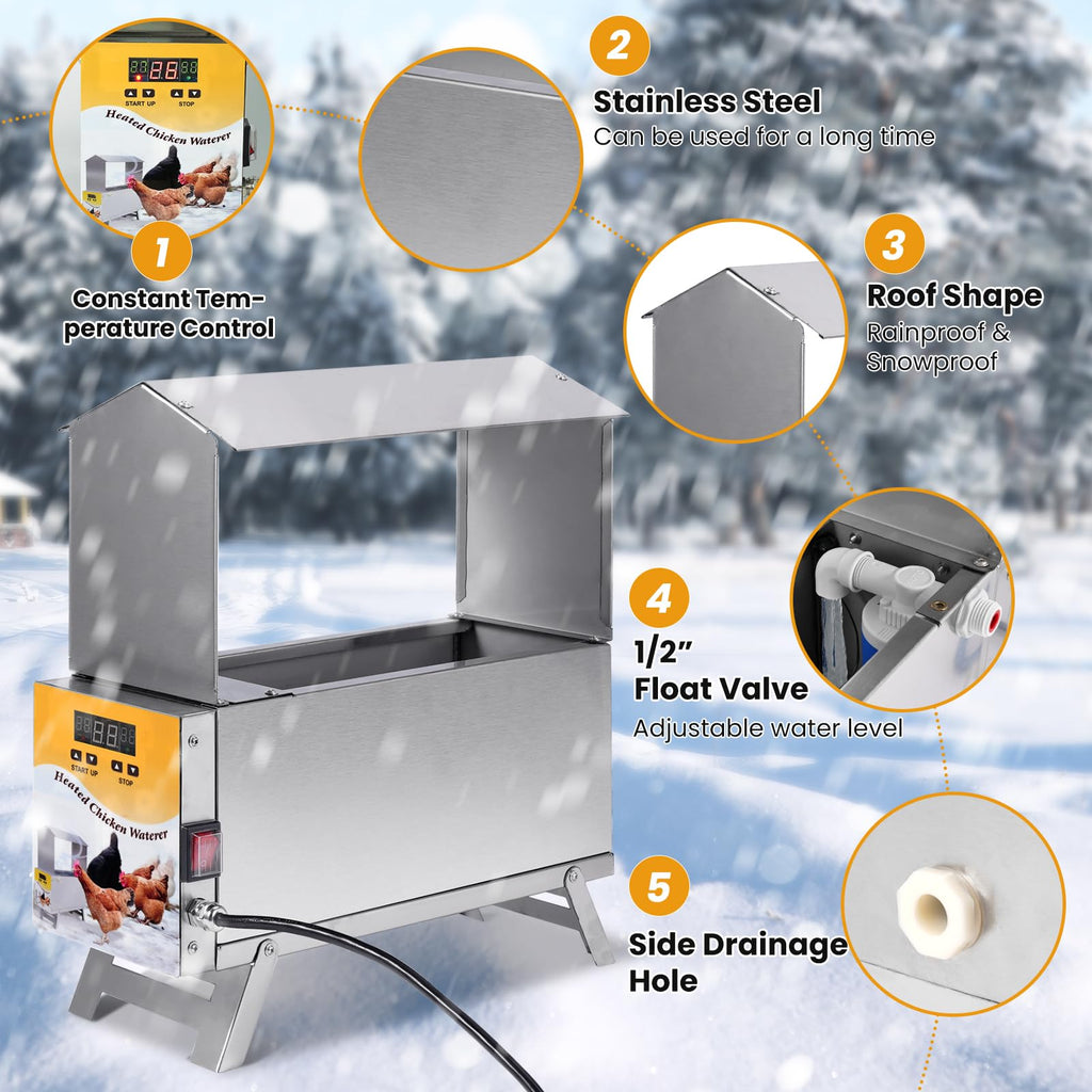 1.5 Gallon Heated Chicken Waterer M839