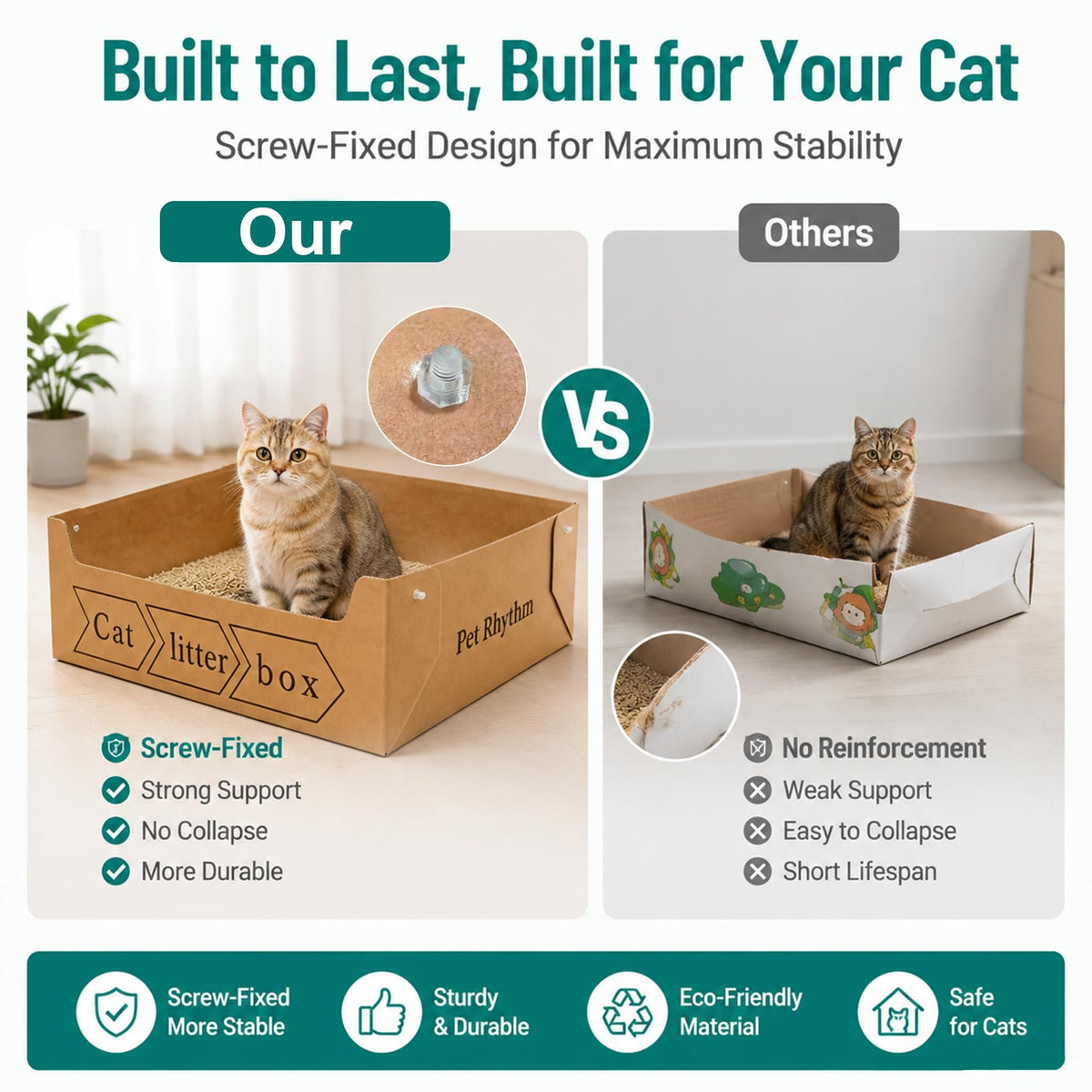 Disposable Cat Litter Box 3 Pack Q3020