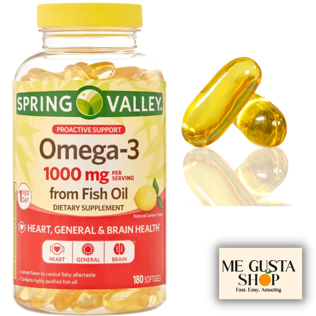 Omega-3 Fish Oil Soft Gels 1000 mg 180 Count W7635