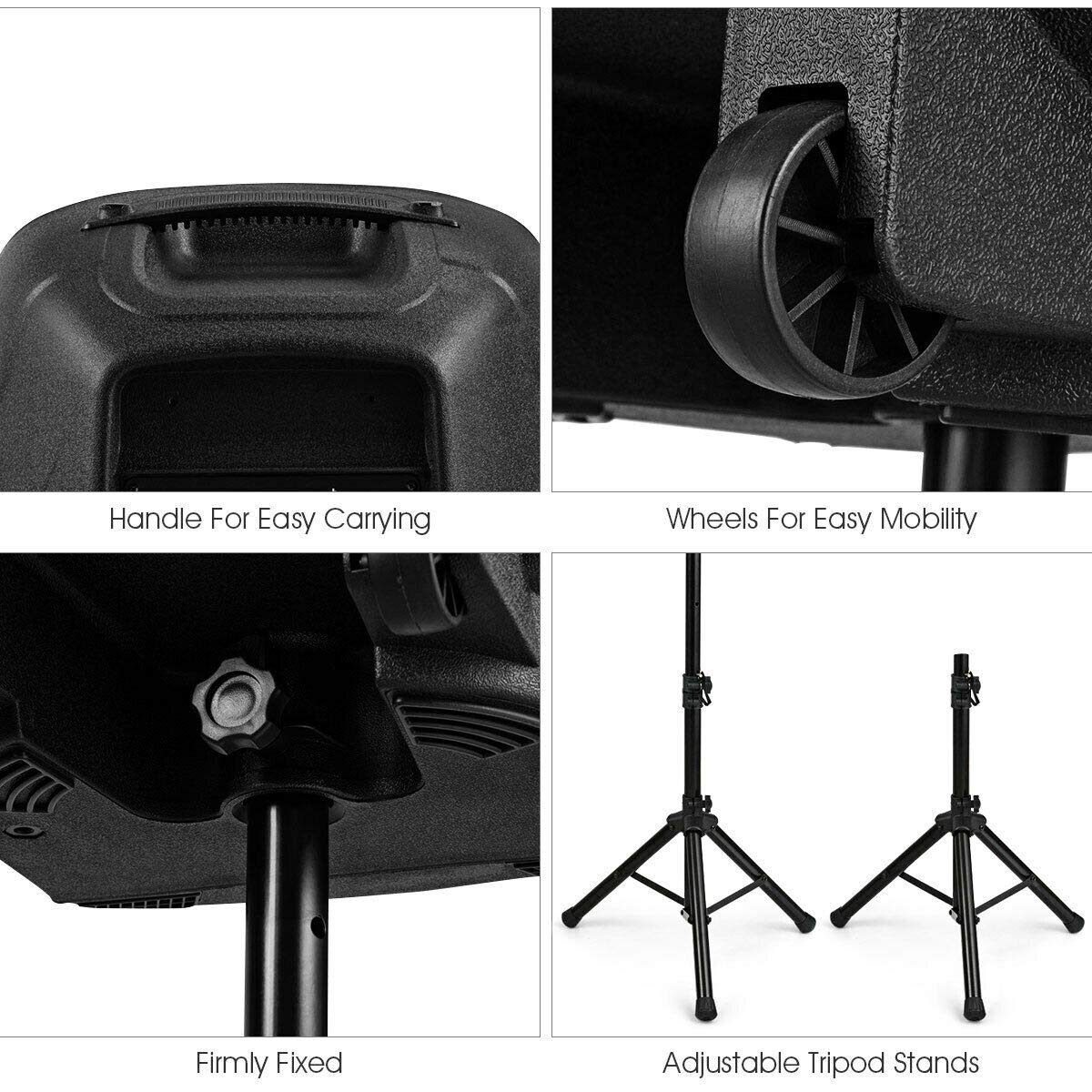 15" 1500W 2-Way Portable PA Speaker System I7132