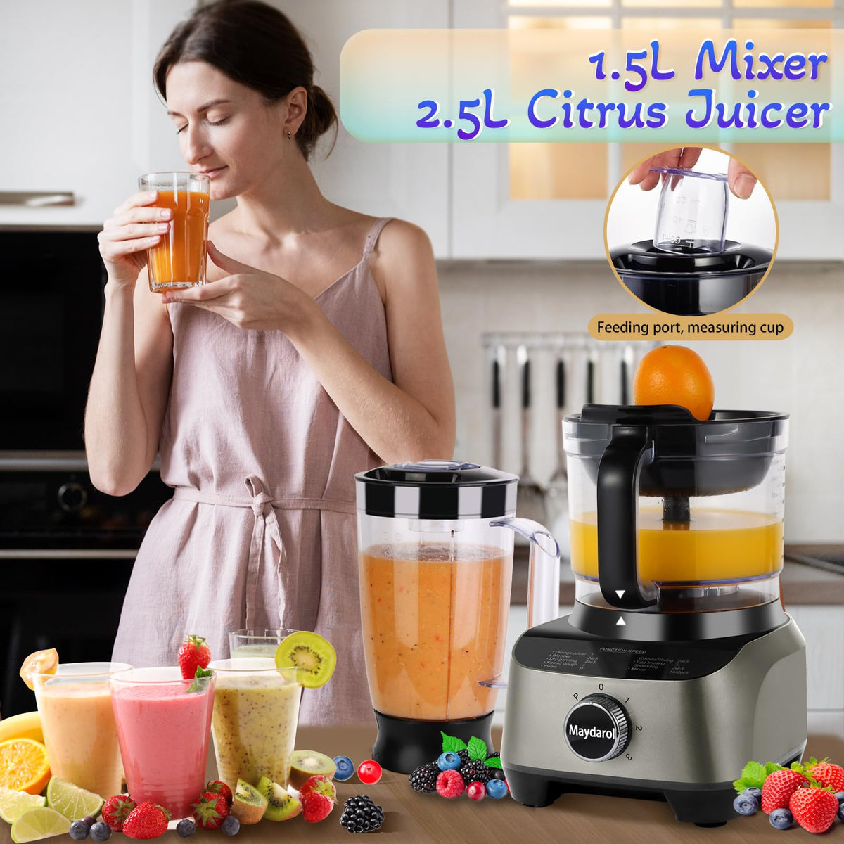 14 Cup 11-in-1 Food Processor and Blender Combo W5527