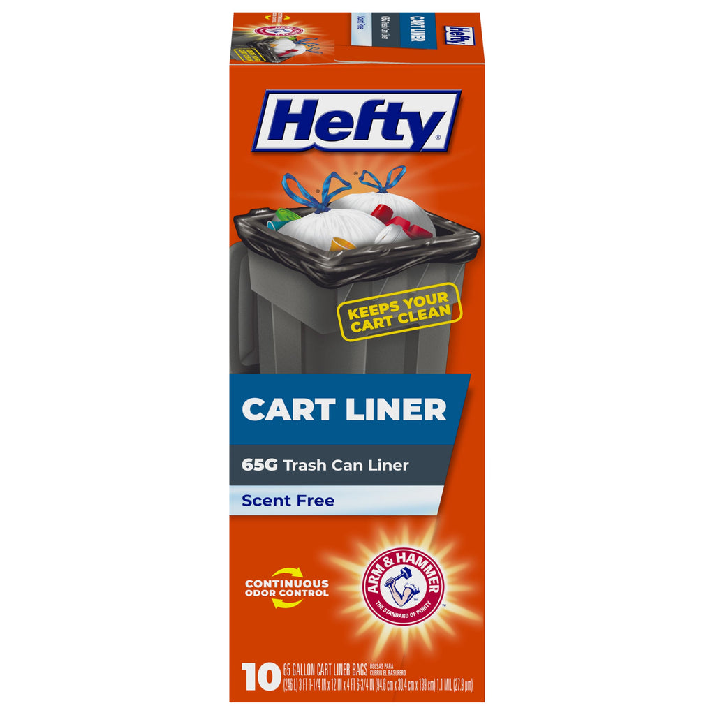 65 Gallon Black Unscented Trash Bags 10ct H3496