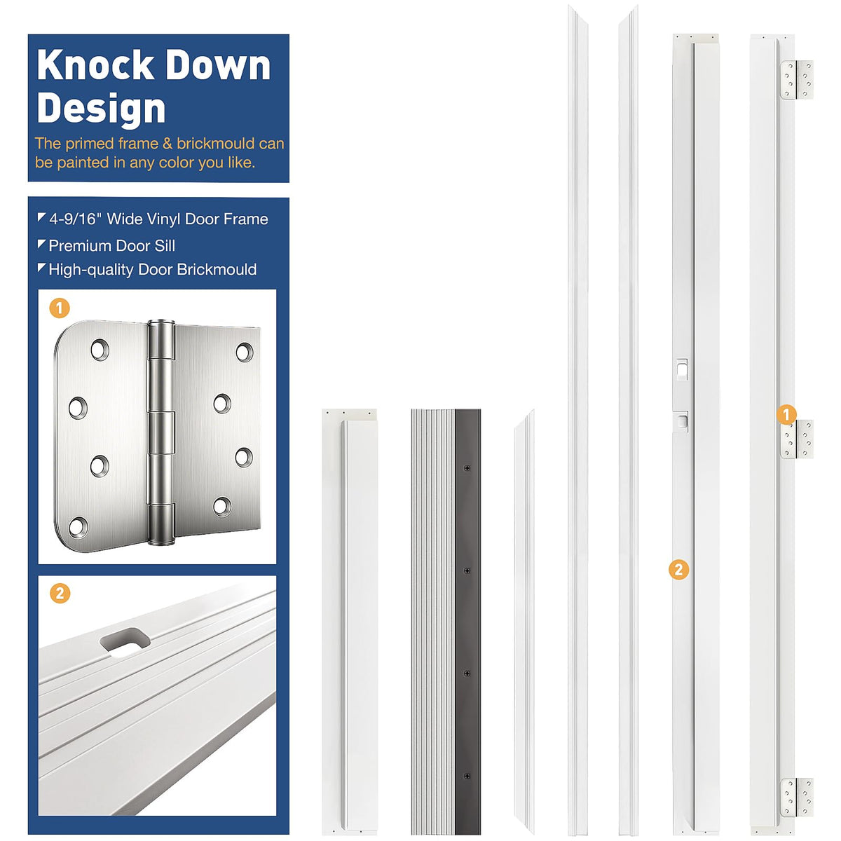 36" x 80" Fiberglass Left-Hand Inswing Entry Door Z48353