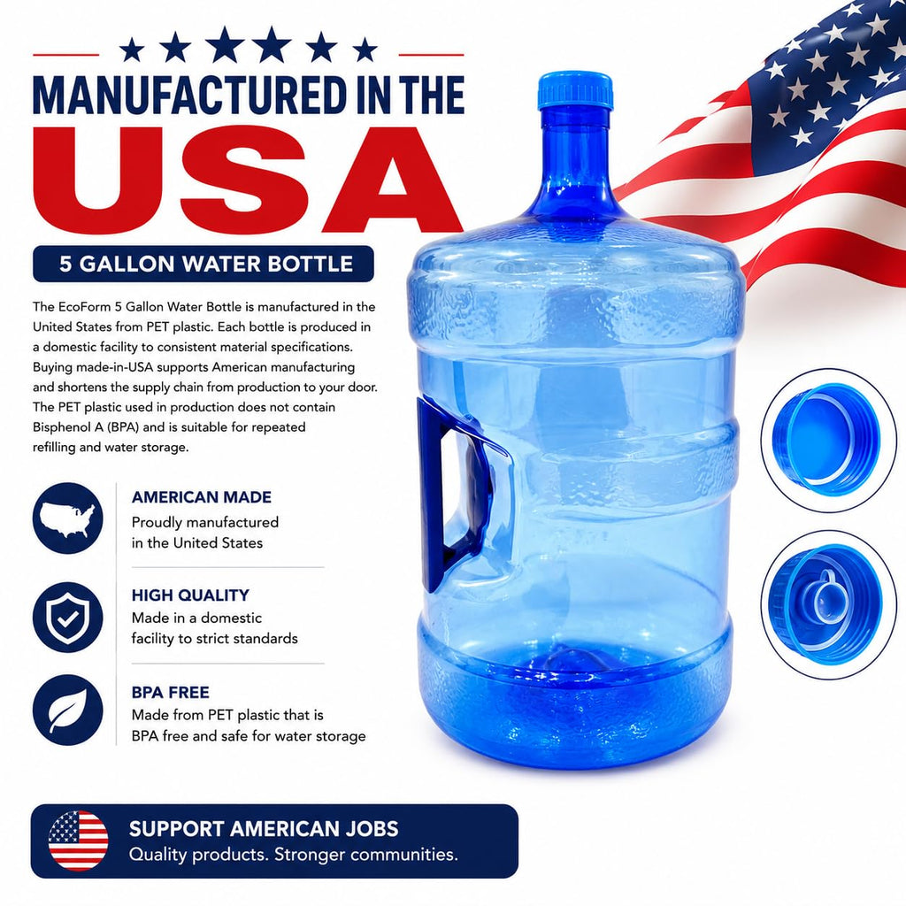 5 Gallon Water Jug with 2 Screw-On Caps Q2494