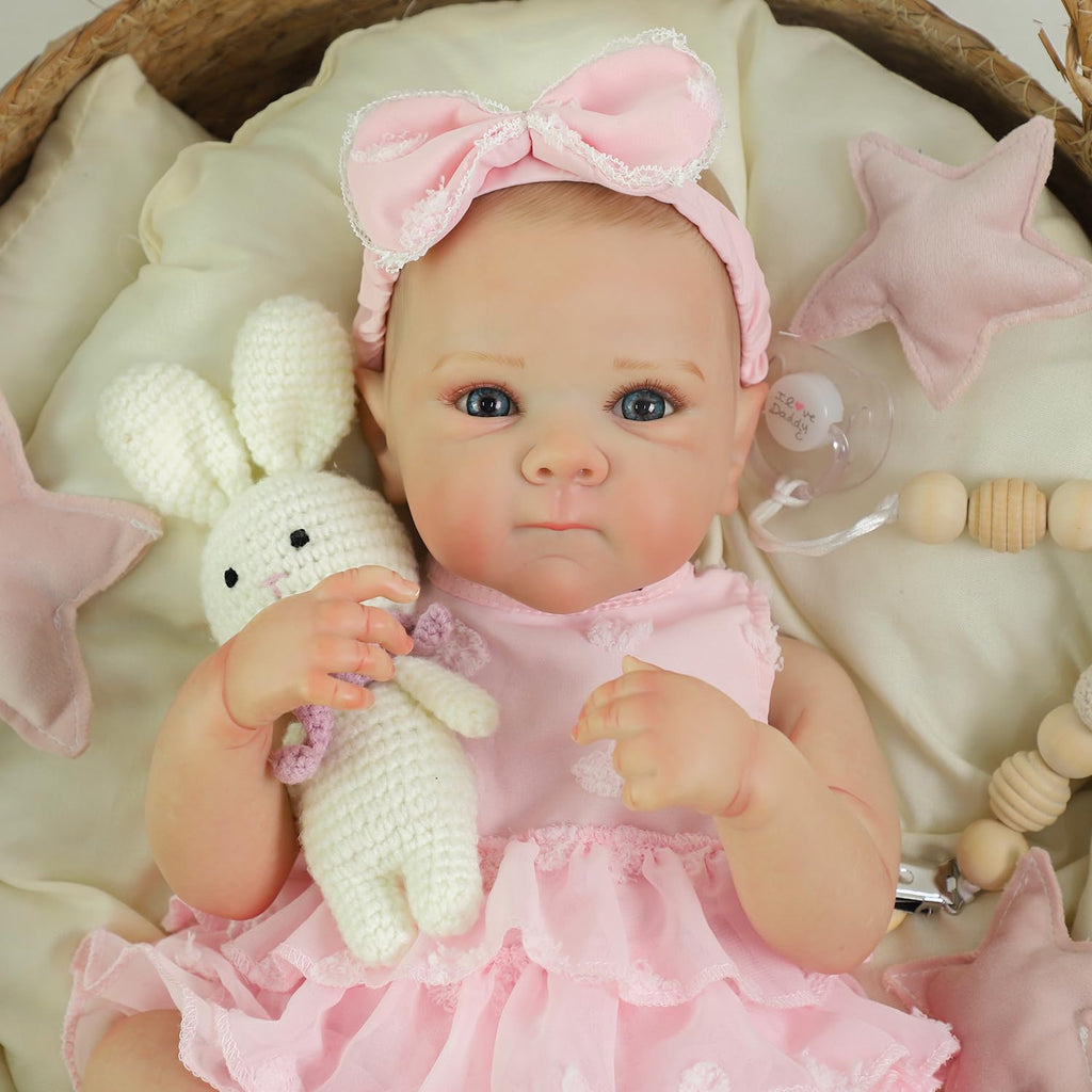20 Inch Realistic Lifelike Newborn Baby Doll Girl with Vinyl Body X1799
