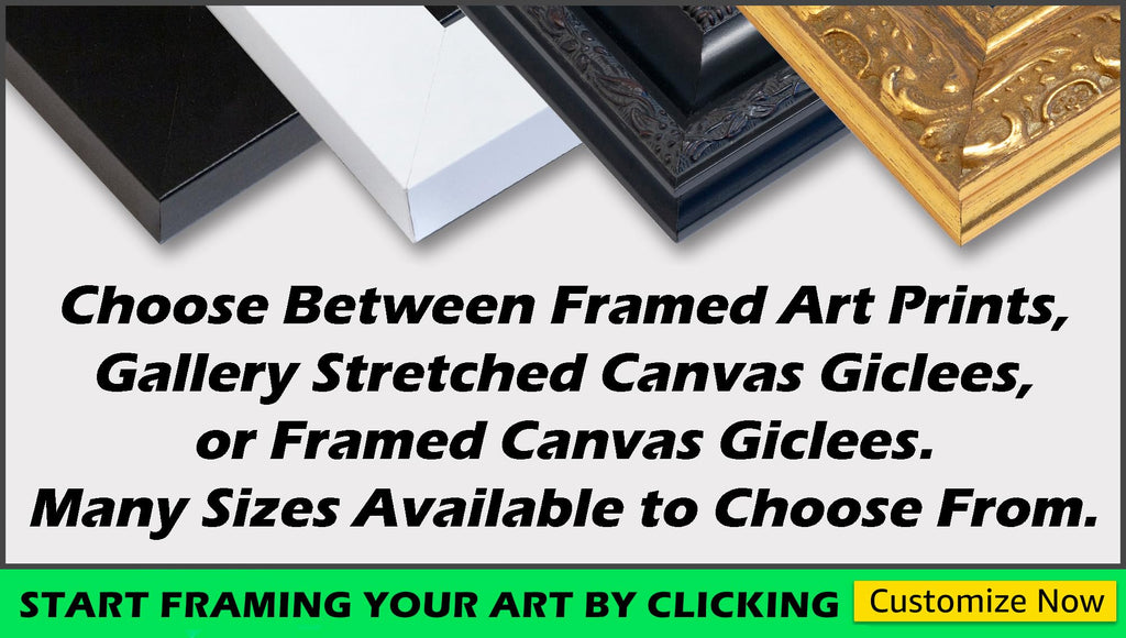 Custom Framed Art Print Giclee Print or Canvas A207