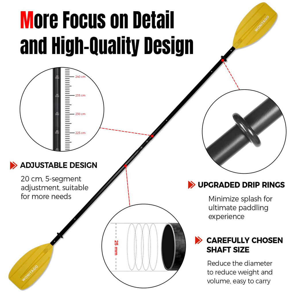 Adjustable Portable 5-Piece Kayak Paddle X8233