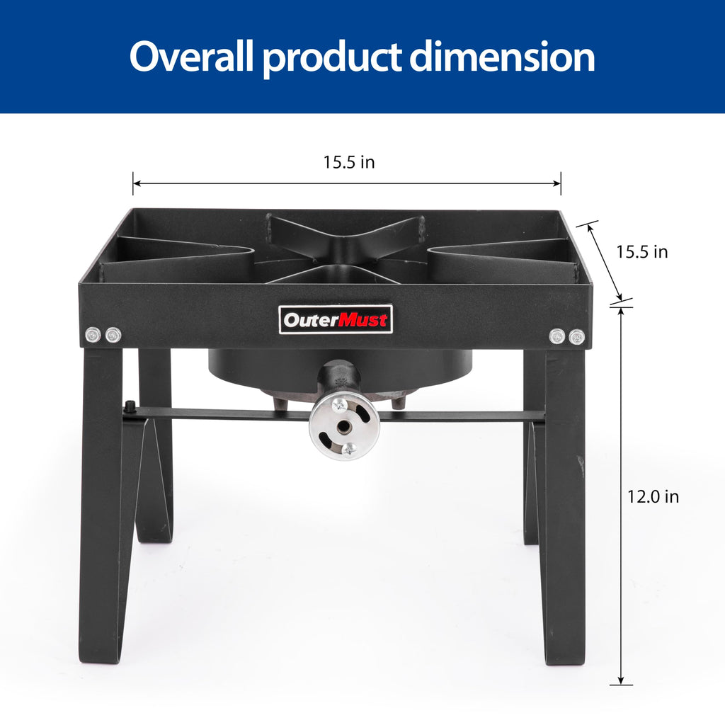 Heavy Duty Propane Burner with 10 PSI Regulator and Cast Iron J759