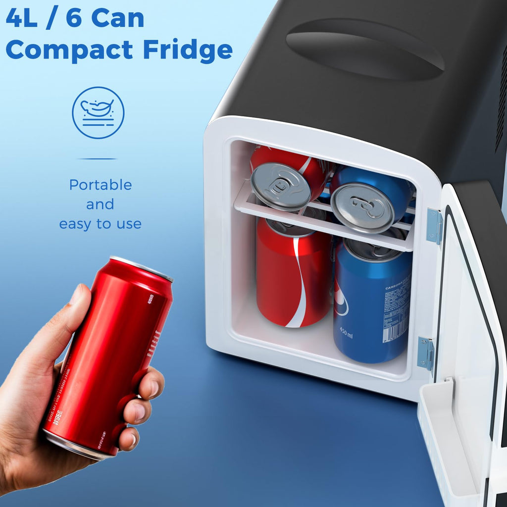 Black 4L Compact Mini Fridge D90193
