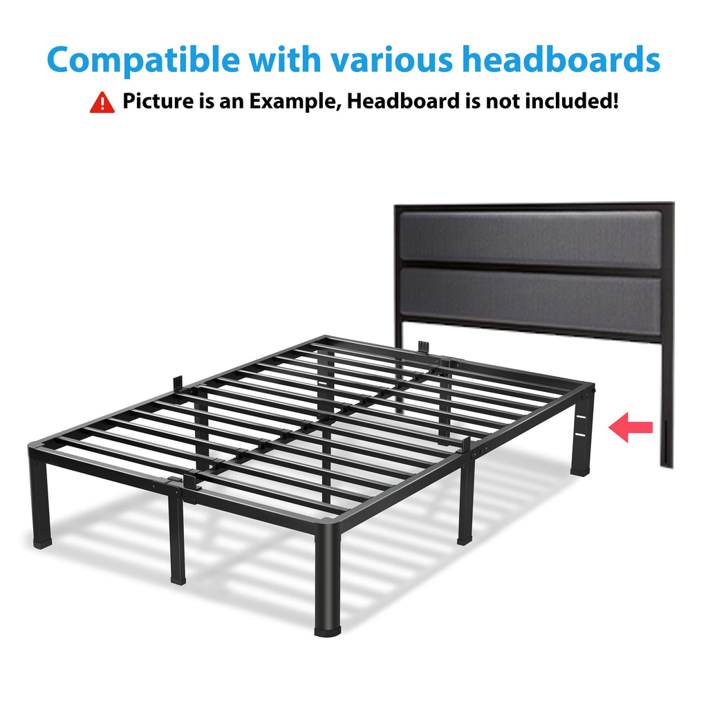 18 Inch Queen Bed Frame with Round Corners Z453