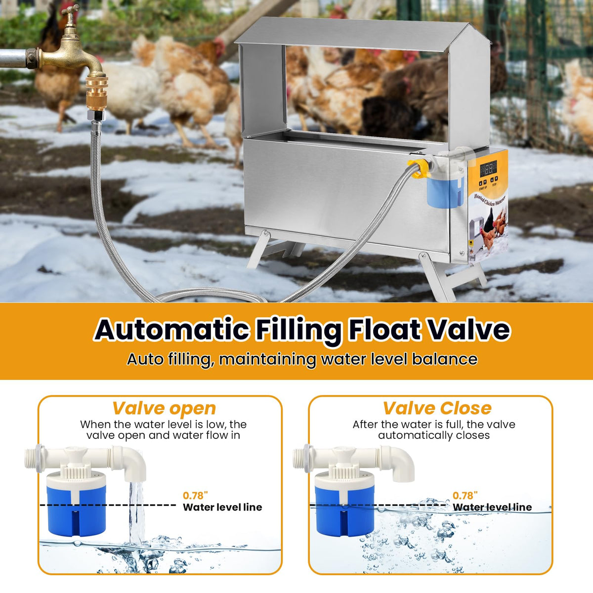 1.5 Gallon Heated Chicken Waterer M839