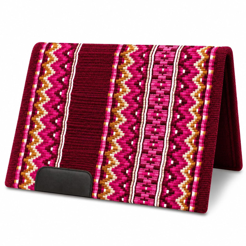 Burgundy Pink Tribal Horse Saddle Pad N864