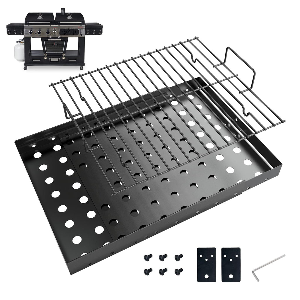 Adjustable Charcoal Grill Basket Ash Pan A31398