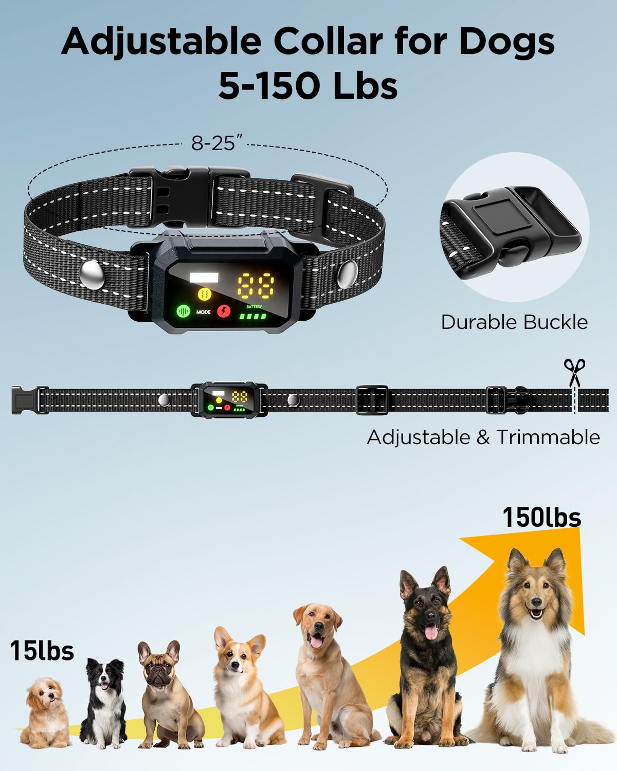 2 Dogs Dog Training Collar with Remote, 4 Training Modes, IP67 Waterproof O993