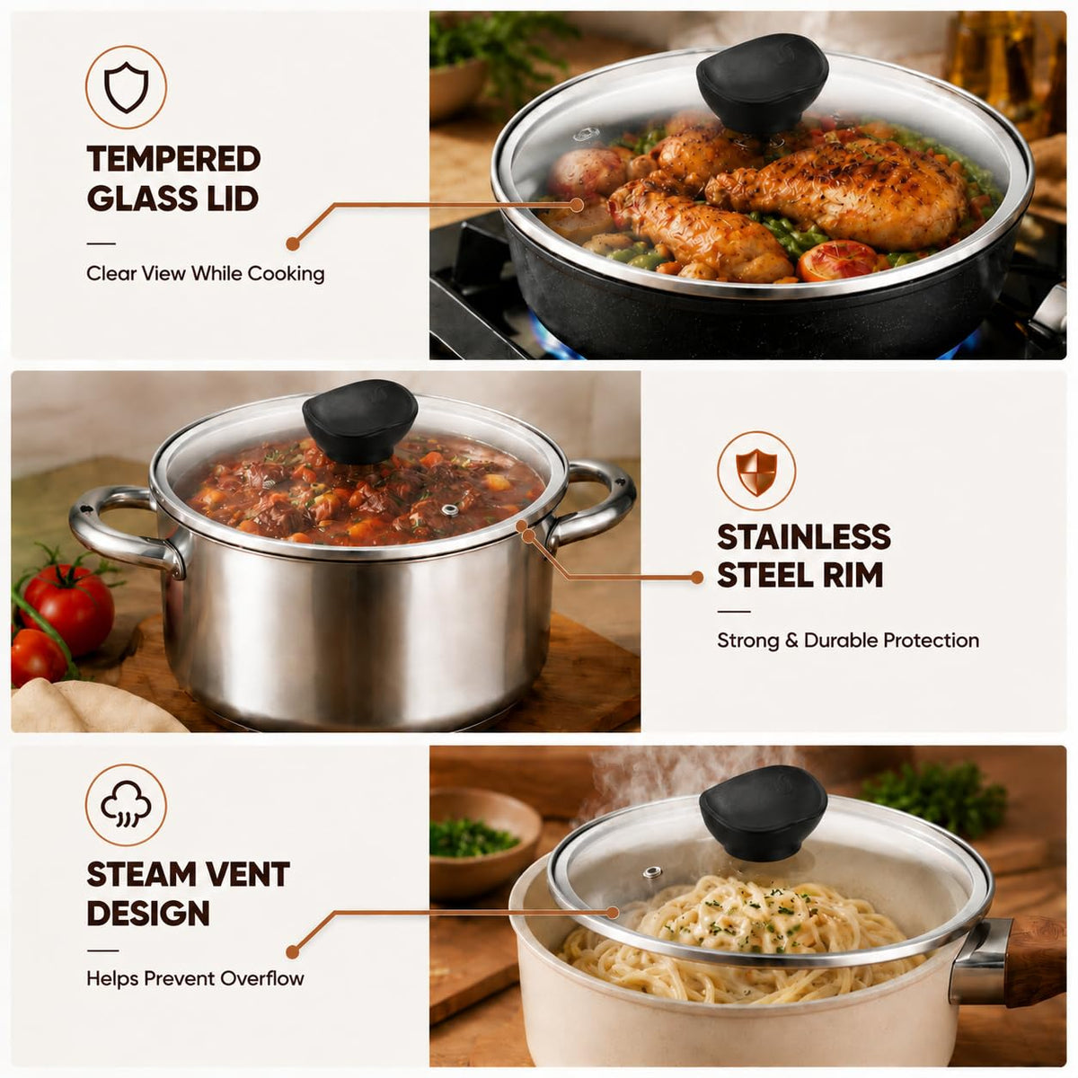 10 Inch Tempered Glass Pan Lid L57602