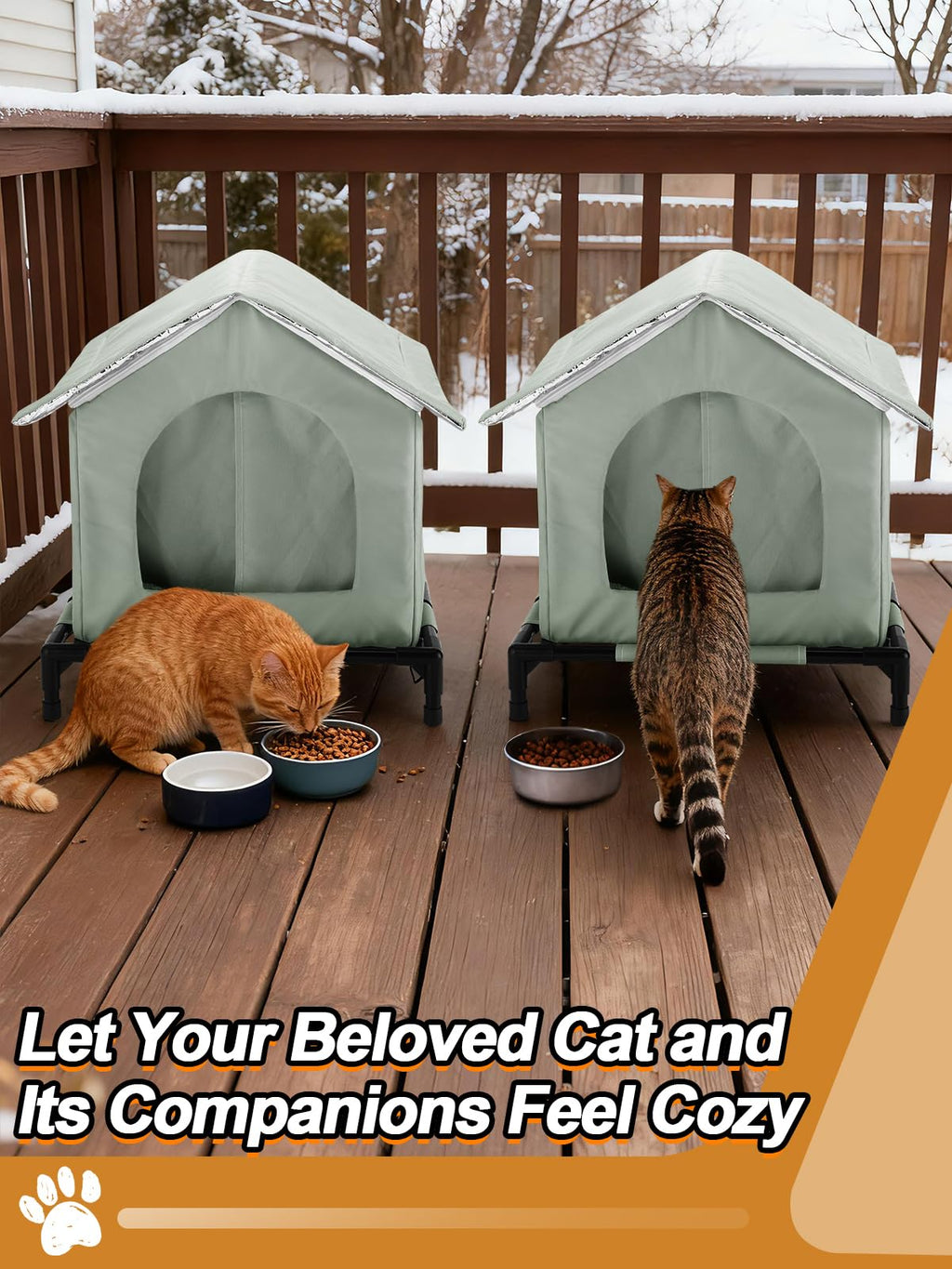 Weatherproof Outdoor Cat House J9622