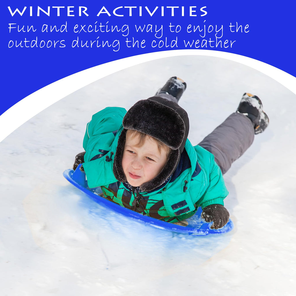 Heavy-Duty Plastic Snow Sled with Handles C651