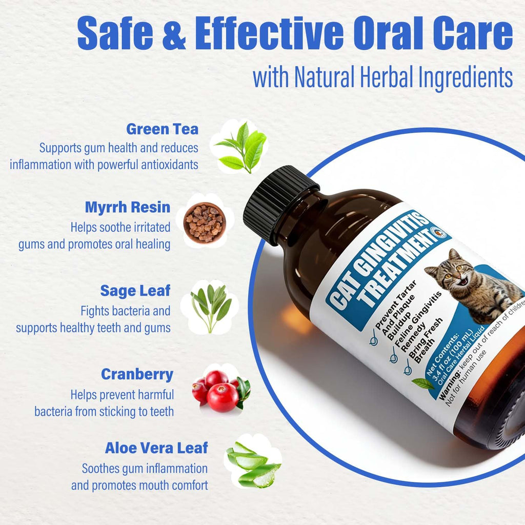 Cat Gingivitis Treatment Liquid 100ml Dental Care P1662