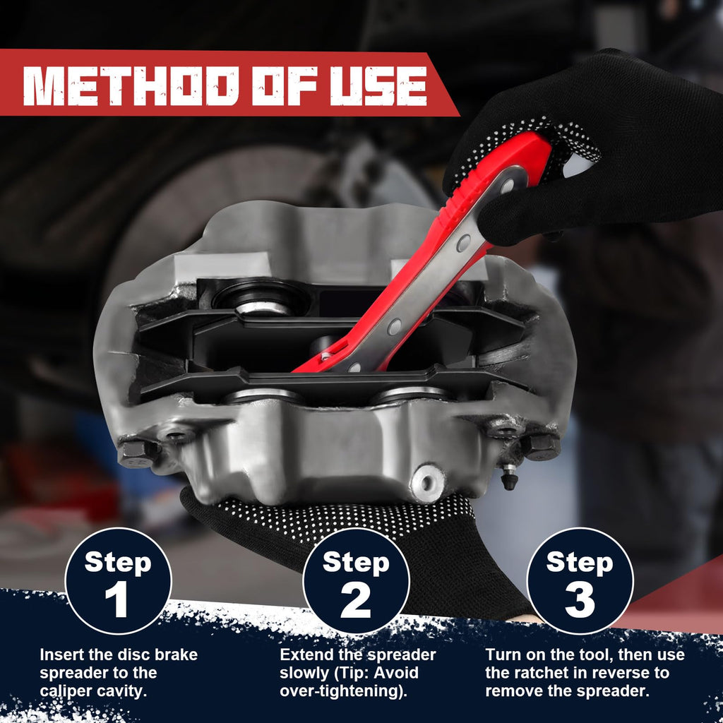 Brake Caliper Compression Tool with 2 Steel Plates V287