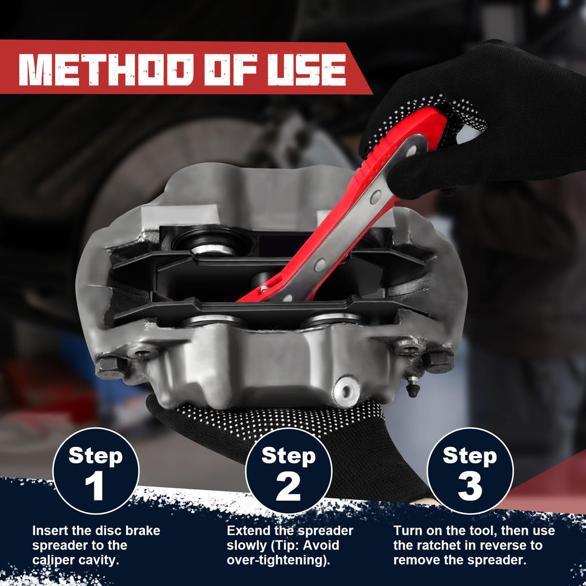Brake Caliper Compression Tool with 2 Steel Plates V287