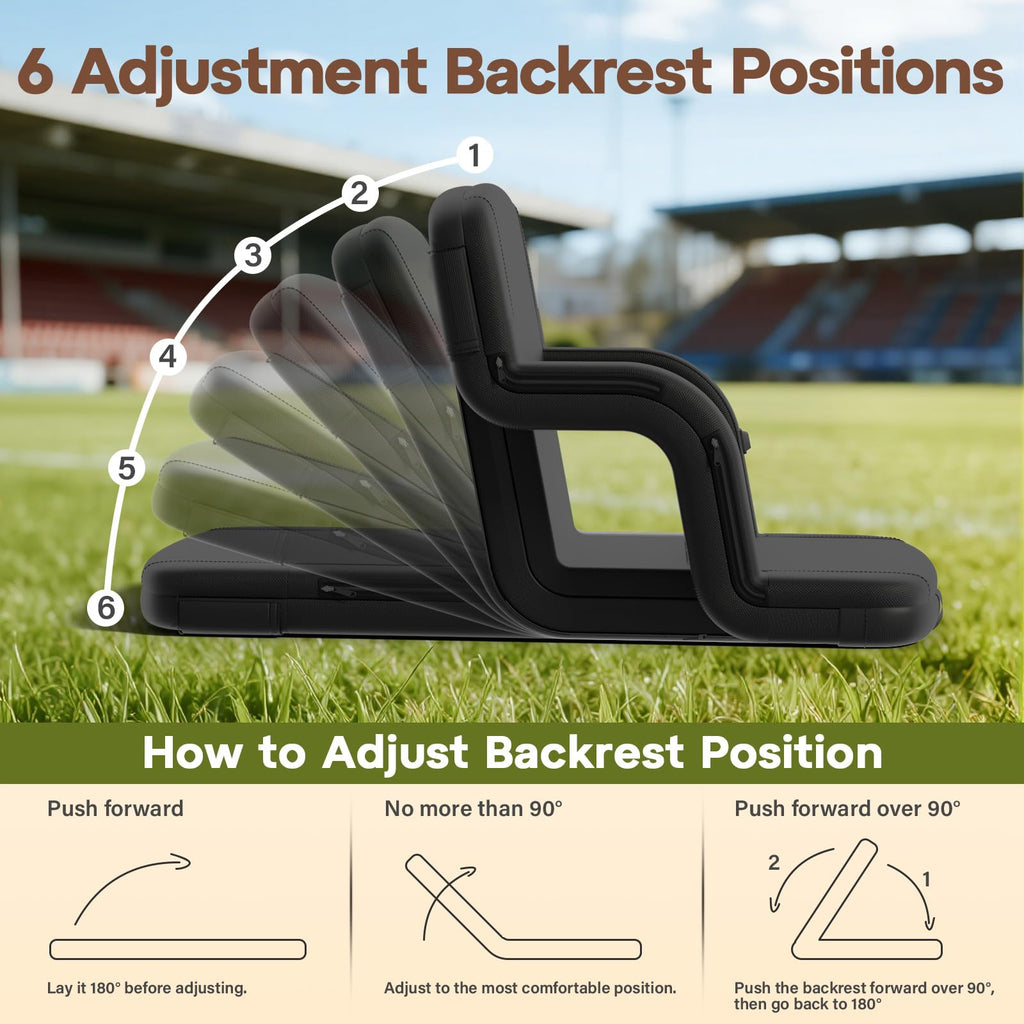 Heated Stadium Seat with Back Support Z841756