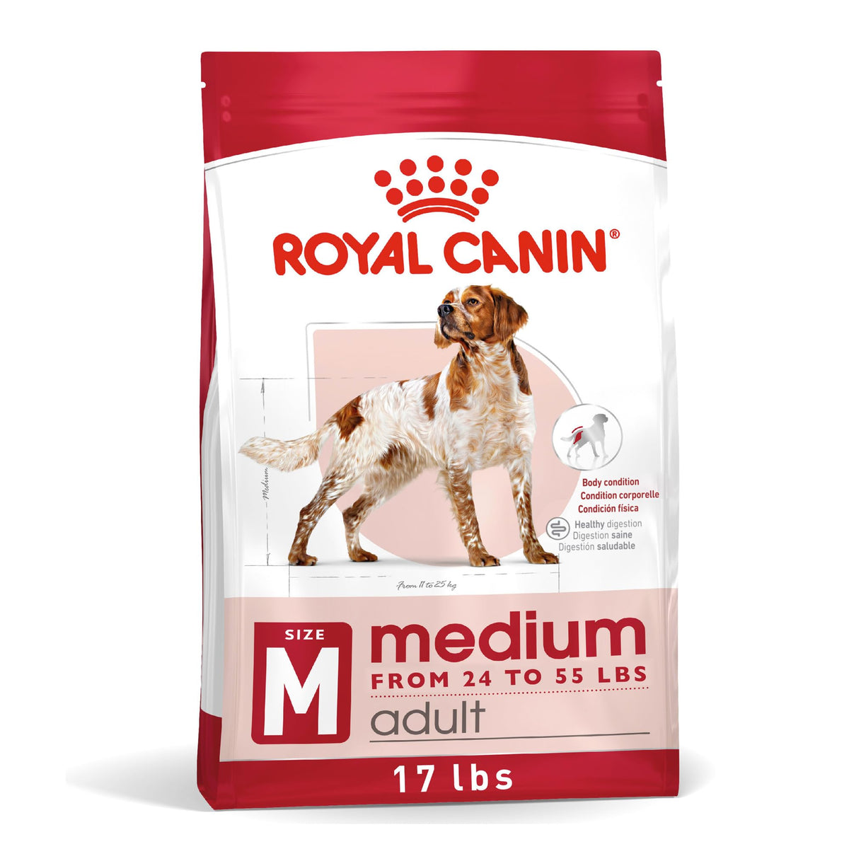 Medium Adult Dry Dog Food, 17 lb Bag C606