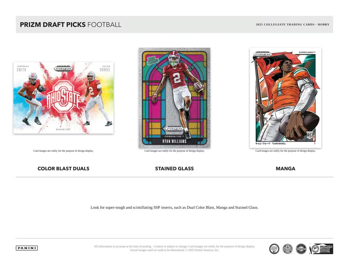 2025 Panini Prizm Draft Picks Football Trading Card Box R82061