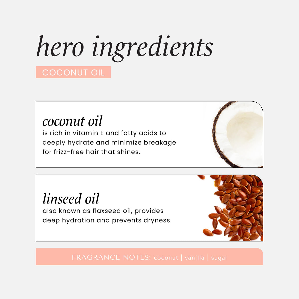 Coconut Nourishing Shampoo + Conditioner Set Sulfate-Free 12oz each N9742