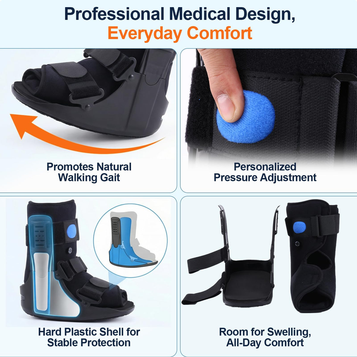 Inflatable Air Cam Walker Fracture Boot with Adjustable Shoe Lift Q1588