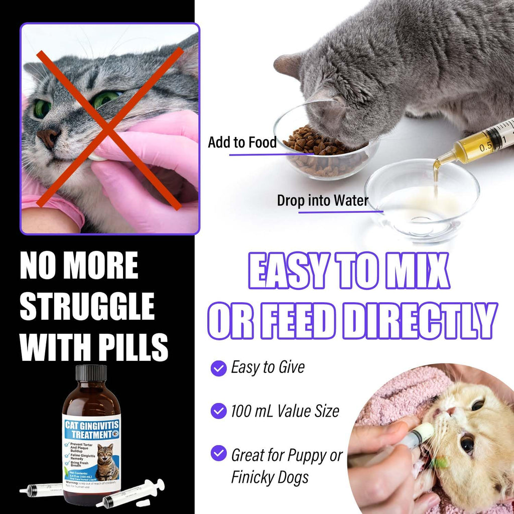 Cat Gingivitis Treatment Liquid 100ml Dental Care P1662