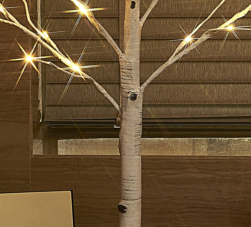 Lighted Birch Tree 8FT 240 Warm White Lights G195086