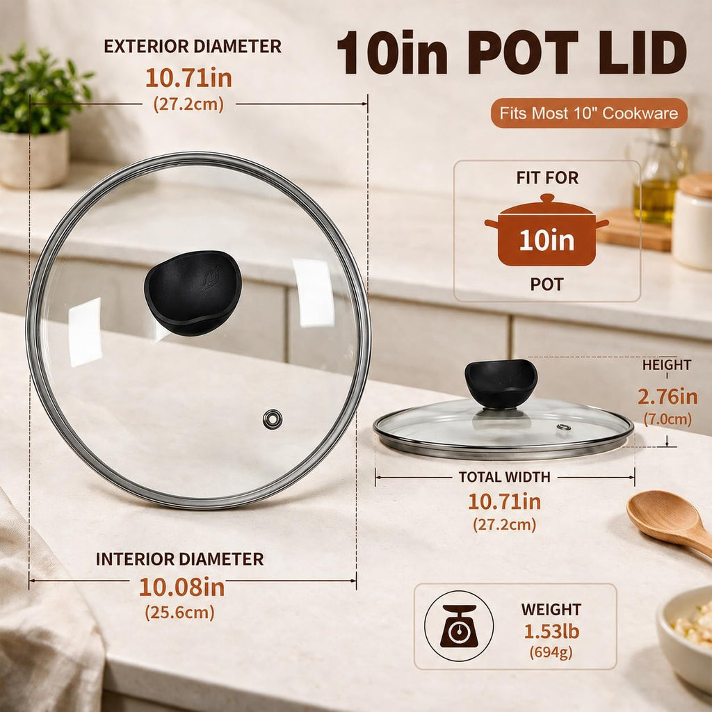 10 Inch Tempered Glass Pan Lid L57602