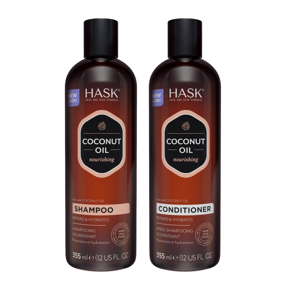 Coconut Nourishing Shampoo + Conditioner Set Sulfate-Free 12oz each N9742