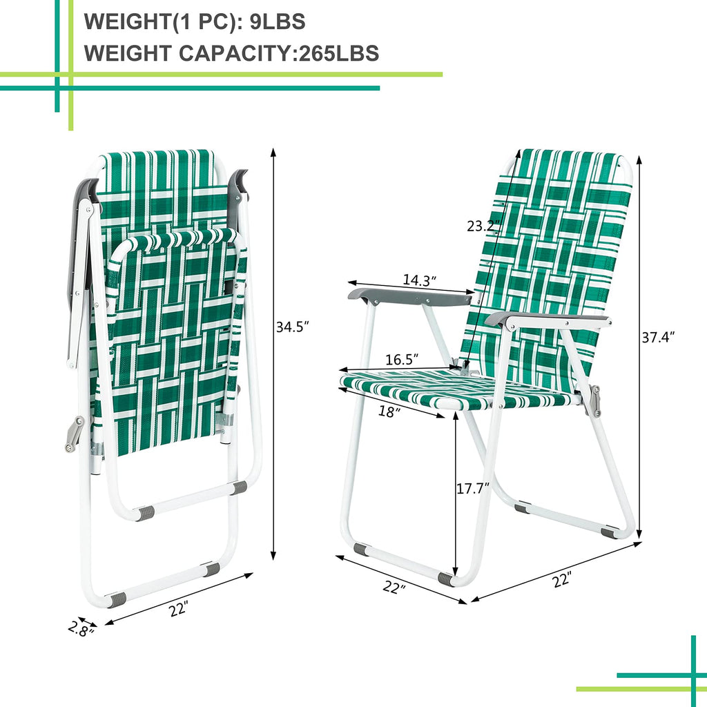 2 Pack Webbed Folding Chair M3954