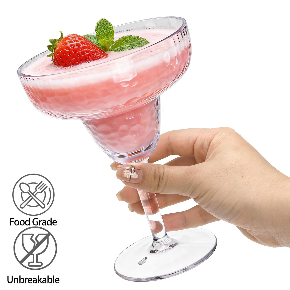 6 Pack 13 OZ Acrylic Stemmed Glasses U429