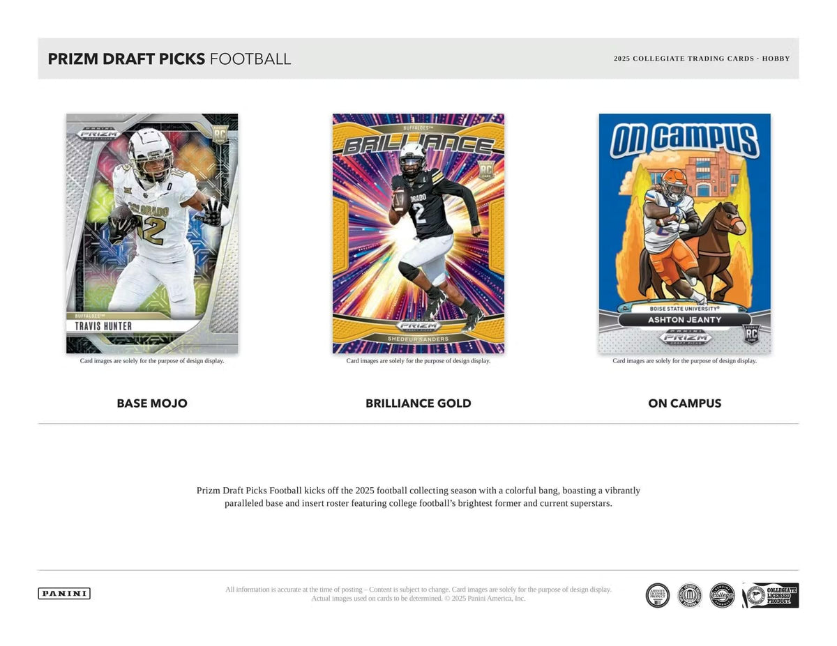 2025 Panini Prizm Draft Picks Football Trading Card Box R82061