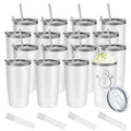 16 Pack Stainless Steel Insulated Tumbler 20oz White G7762