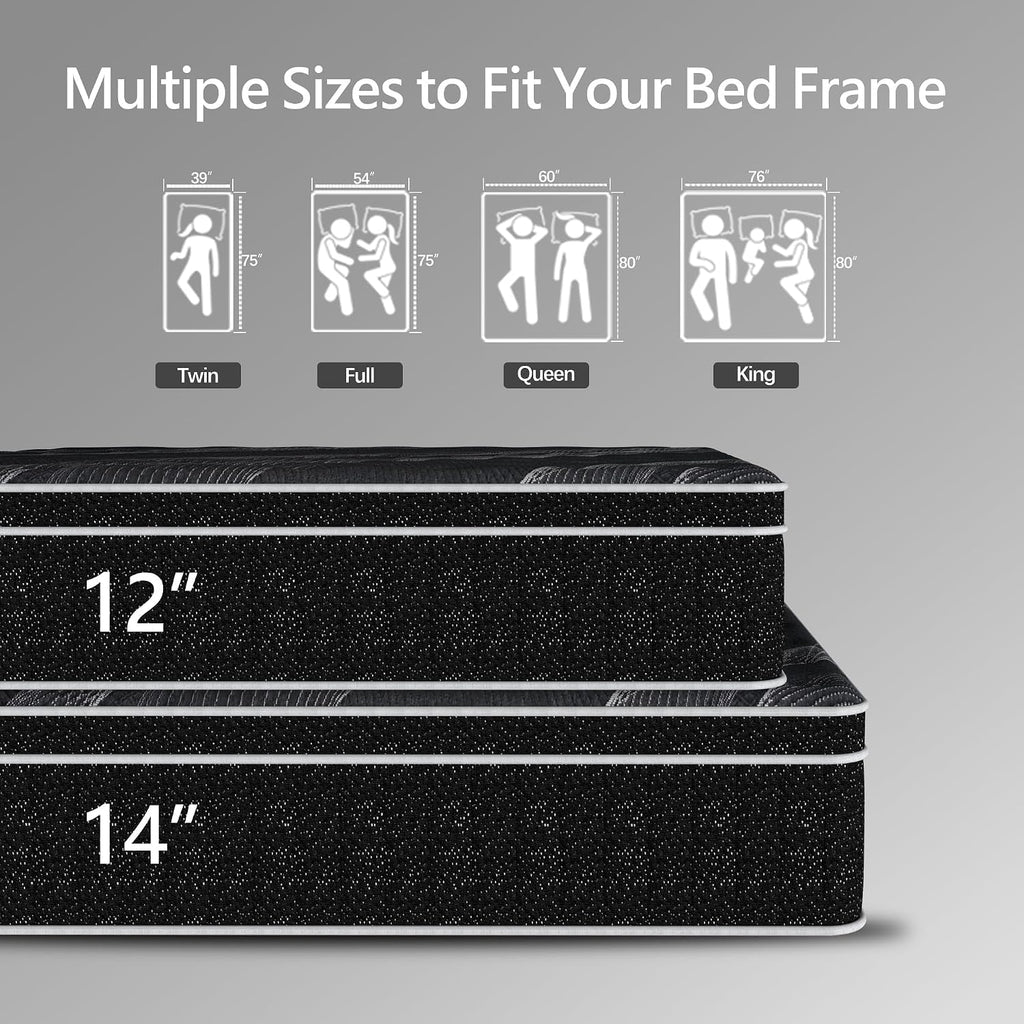 Full Size 12 inch Hybrid Memory Foam Mattress Y6730
